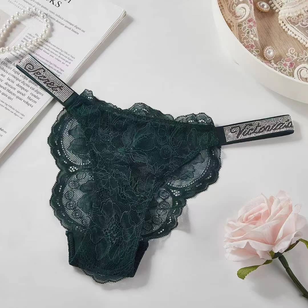Victoria Secret VERY SEXY  Shine Strap Lace or  Brazilian Panty or Thong Panty