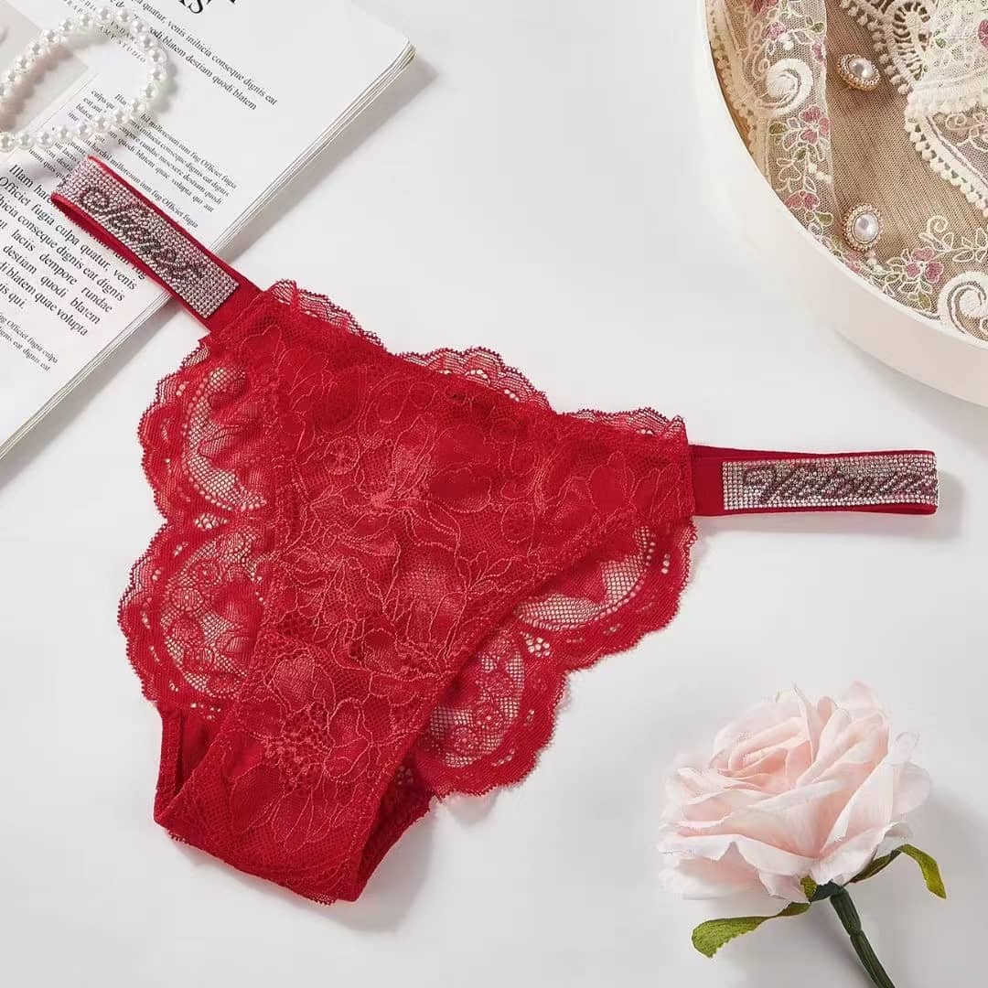Victoria Secret VERY SEXY  Shine Strap Lace or  Brazilian Panty or Thong Panty