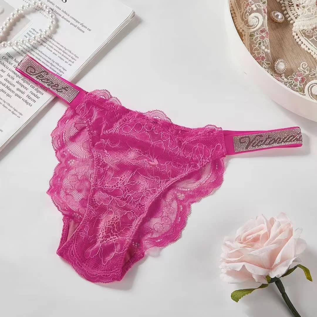 Victoria Secret VERY SEXY  Shine Strap Lace or  Brazilian Panty or Thong Panty