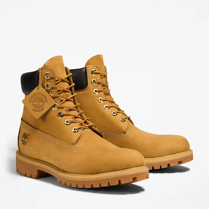 Timberland 10061024 Men's Premium 6" Waterproof Boots - Wheat Nubuck, All Sizes
