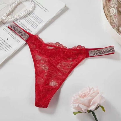 Victoria Secret VERY SEXY  Shine Strap Lace or  Brazilian Panty or Thong Panty